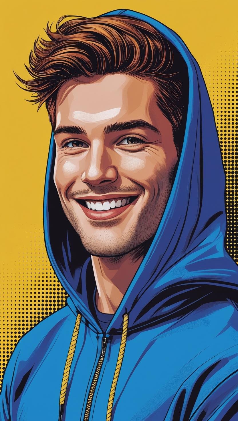 Een smiling young handsome male cybersecurity and ethical hacking specialist