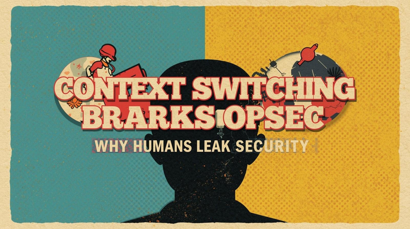 Context Switching Breaks OPSEC: Why Humans Leak Security 🧠 1 Context switching impacts OpSec; human errors lead to security breaches.