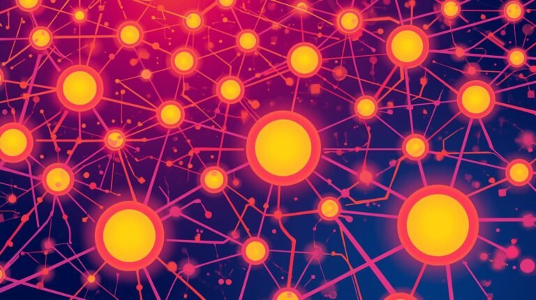 NordVPN Review: My Honest Test for Privacy & Speed 🔐⚡ 9 Dynamic network of glowing nodes and connections, symbolizing technology and information flow.