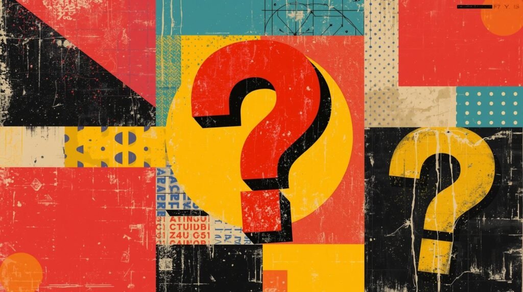 Web Application Penetration Testing for Beginners: Step‑by‑Step Guide 🔍 9 Abstract pop art with colorful question marks and retro textures.