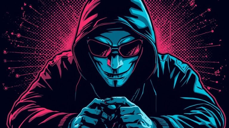 The Dark Web Is Not What You Think — And Why That Matters for Security 🕵️♂️ 7 Cyberpunk figure in hooded garment, exploring themes of anonymity, technology, and digital intrigue.