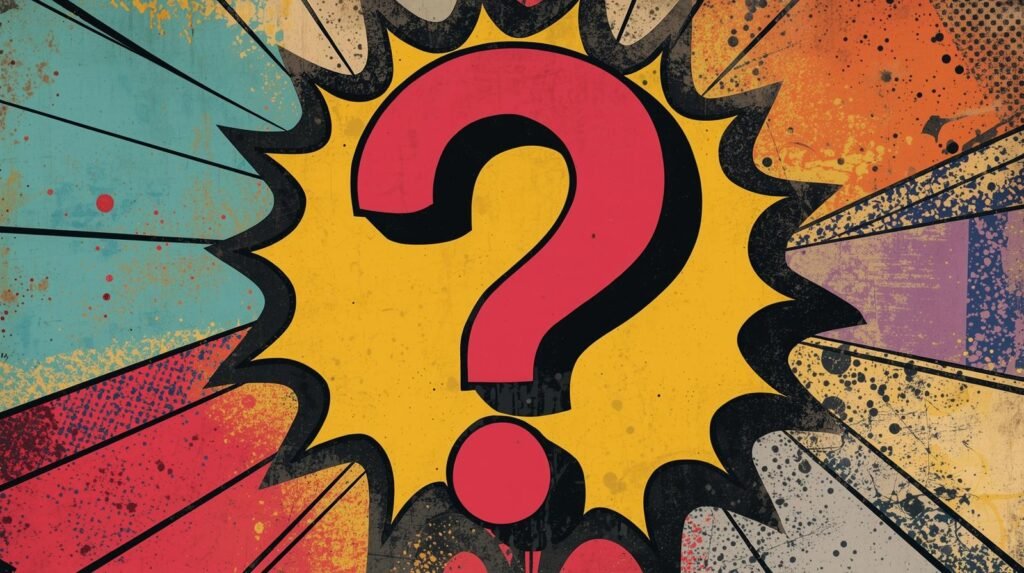 Linux Disk Encryption Explained: How LUKS Actually Protects Your Data 🧲 8 Pop art style image featuring a bold red question mark with vibrant, comic book aesthetics.