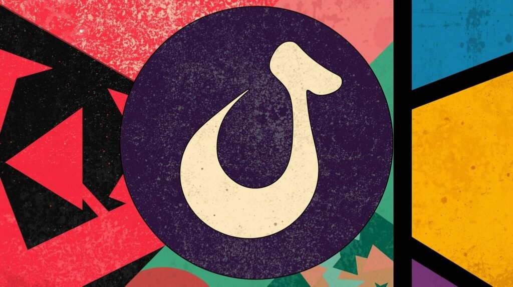 9 Tor Browser Mistakes That Destroy Anonymity 🕳️ 6 Abstract geometric art with a purple circle, cream symbol, and vibrant colored shapes.