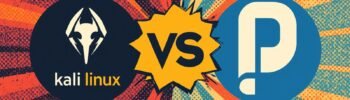 Kali Linux vs competitor logo in retro comic style with vibrant colors and explosive design.
