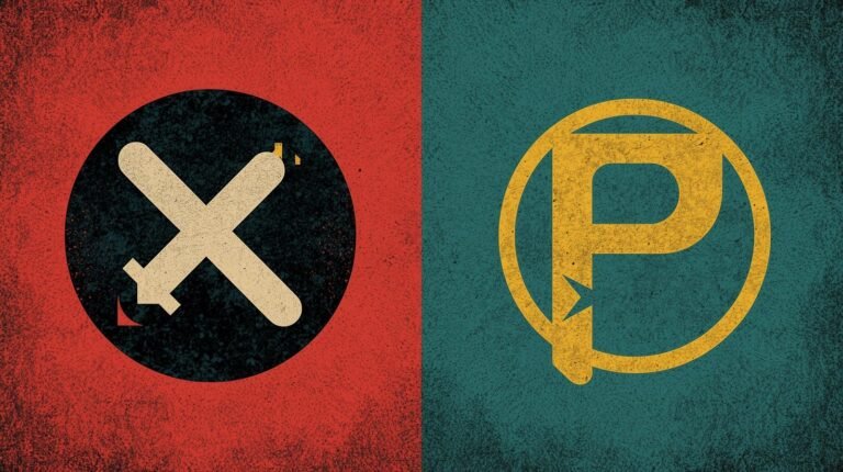 Kali Linux vs Parrot OS split red teal emblem poster for ethical hacking.