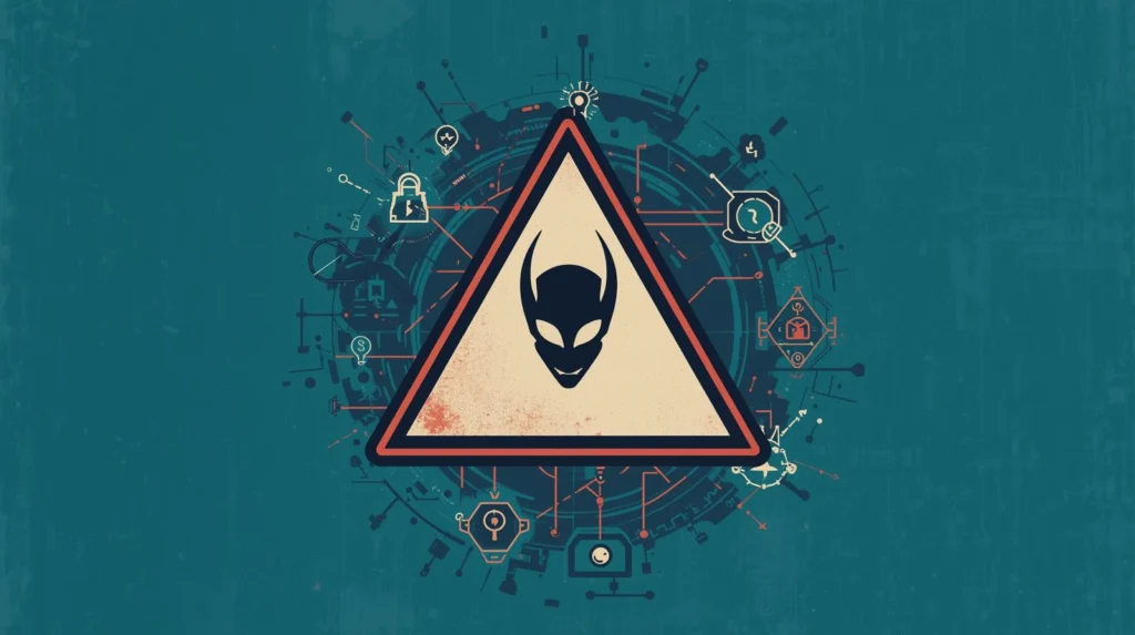 Kali Linux security risks warning illustration