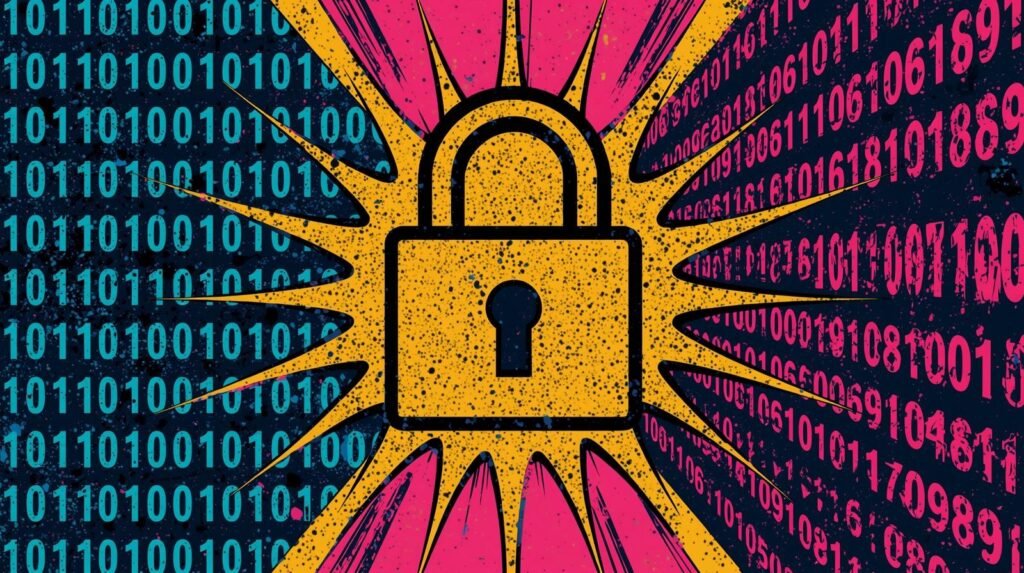 Vibrant padlock image symbolizing cybersecurity, data protection, and digital security themes.