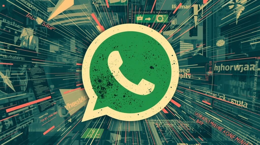 WhatsApp logo with digital elements, emphasizing connectivity and modern communication.