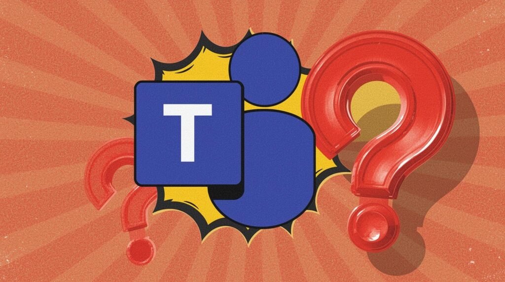 Is Microsoft Teams Encrypted? 7 Privacy Risks Businesses Ignore 🧷 7 Microsoft Teams logo with question marks, symbolizing encrypted, secure, private chat inquiries.