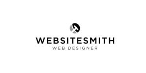 Modern logo: yin-yang emblem, S shape, WEBSITESMITH in bold, Web Designer tagline.
