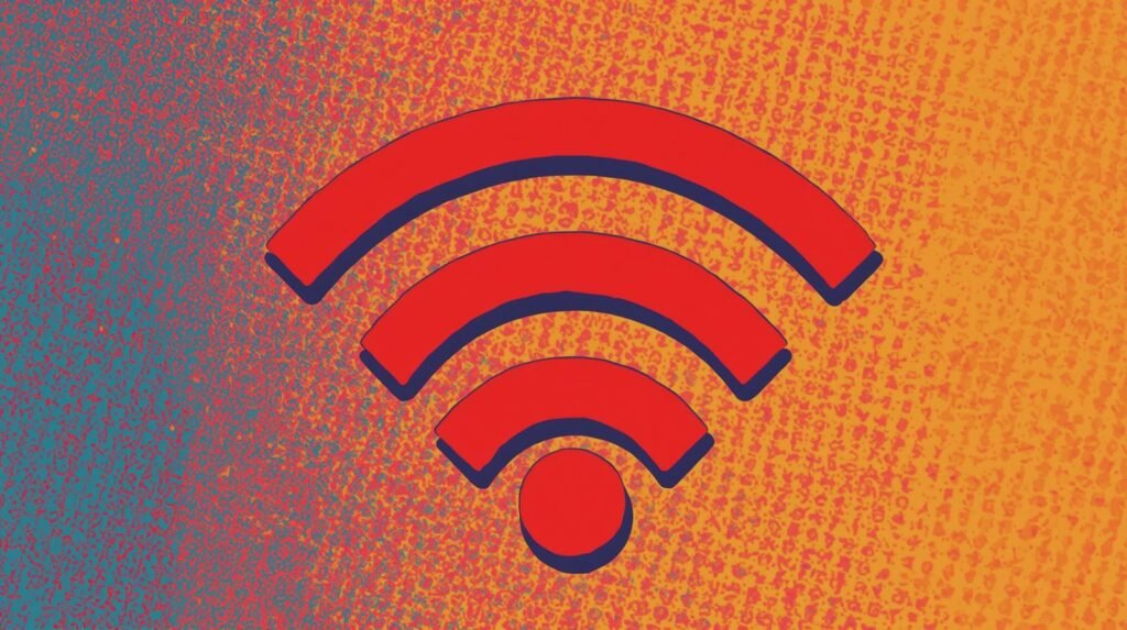 What Is Aircrack NG? 7 Brutal WiFi Testing Truths Beginners Learn Too Late 🕳️ 3 Red Wi-Fi symbol on colorful background; ideal for topics like Aircrack-ng and connectivity.