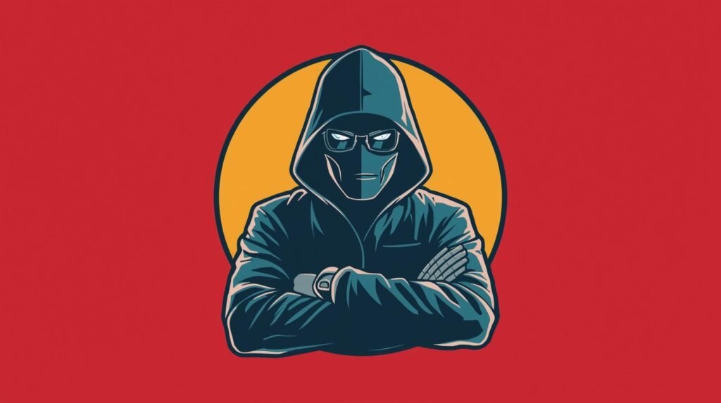 Hooded hacker illustration for Gobuster directory enumeration tutorial and file enumeration guide.
