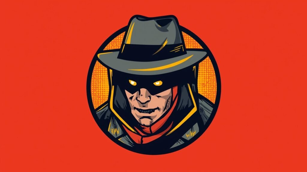 Gobuster directory enumeration tutorial emblem with masked vigilante on red background.