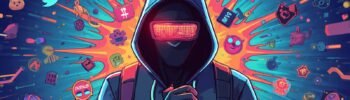 Anonymous cyberpunk figure symbolizes Fortnite account hacked recovery and Epic Games account security.