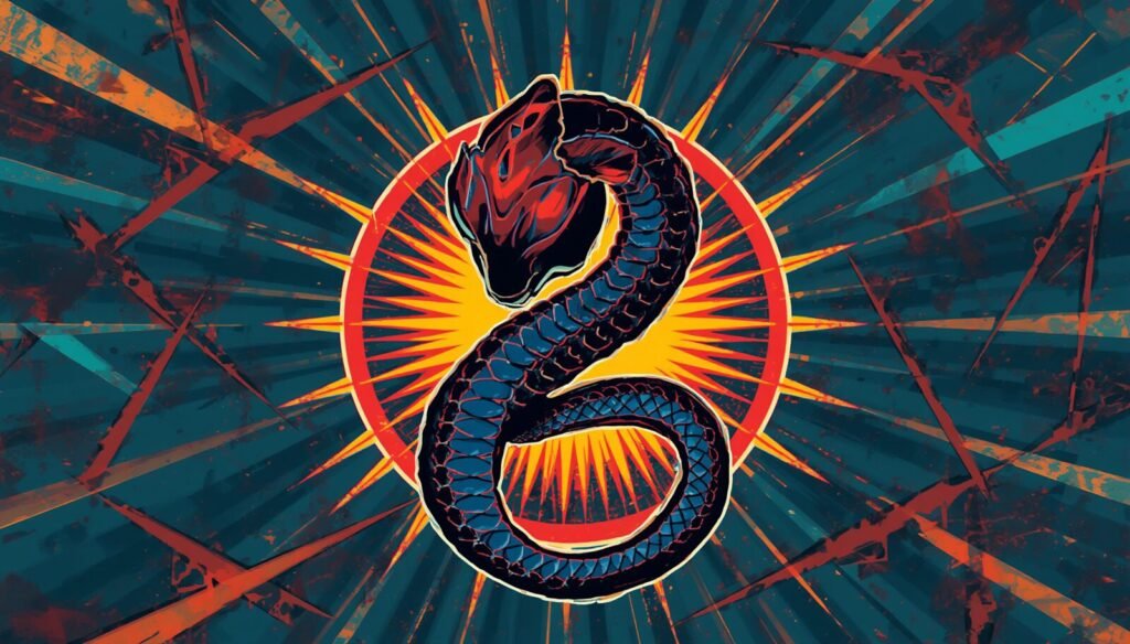 Hydra Kali Linux Explained for Ethical Hacking Labs 2 Coiled snake emblem sunburst for THC Hydra Kali Linux password testing tool.