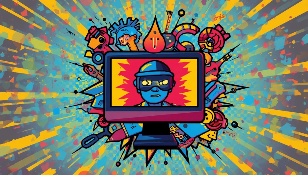 Nikto web server scanner results on a cybersecurity lab monitor illustration.