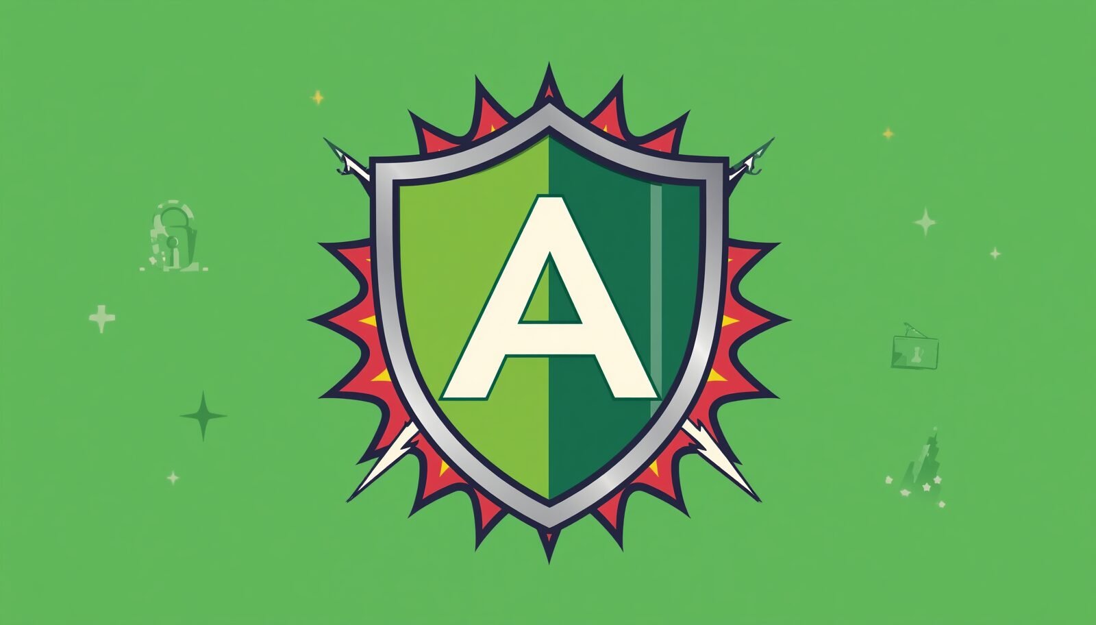 AdGuard Promo Code: Save Up to 80% on VPN, DNS and Ad Blocker 1 Green shield emblem with letter A for AdGuard discount code and promo code.