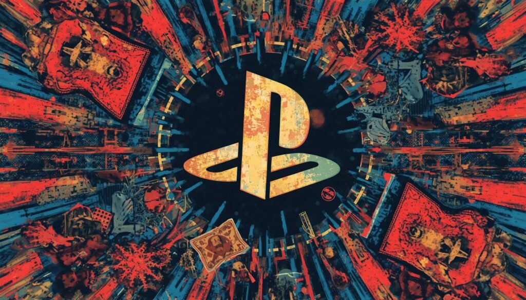 PlayStation Account Hacked? 7 Fast Recovery Fixes That Actually Help 3 PlayStation logo abstract collage art about PSN account hacked recovery.