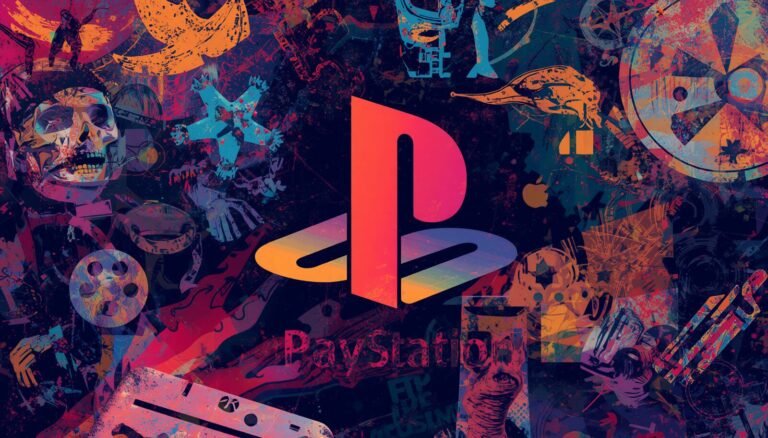 PlayStation logo chaotic collage art about a hacked PSN account and stolen email.