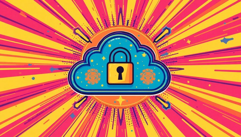 Proton Drive: Is This Secure Cloud Storage Worth Using? 4 Proton Drive secure cloud storage illustration with padlock, highlighting encrypted cloud privacy and security.