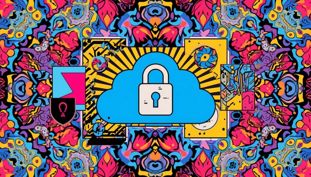 Proton Drive: Is This Secure Cloud Storage Worth Using? 2 Proton Drive encrypted cloud storage security illustration with padlock, privacy, and secure file sharing.