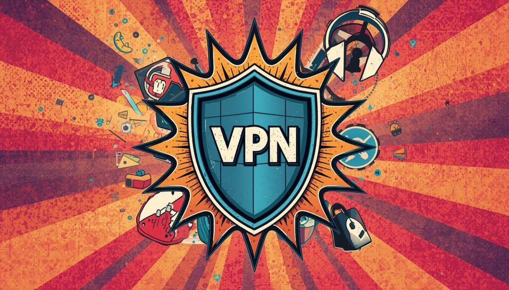 Proton VPN privacy features shield illustration with Secure Core, NetShield, and kill switch.