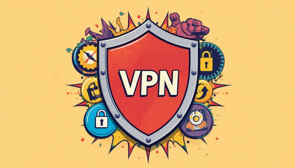 Proton VPN for Business Explained for Small Teams 4 Business VPN security shield illustration for remote work and small business protection.