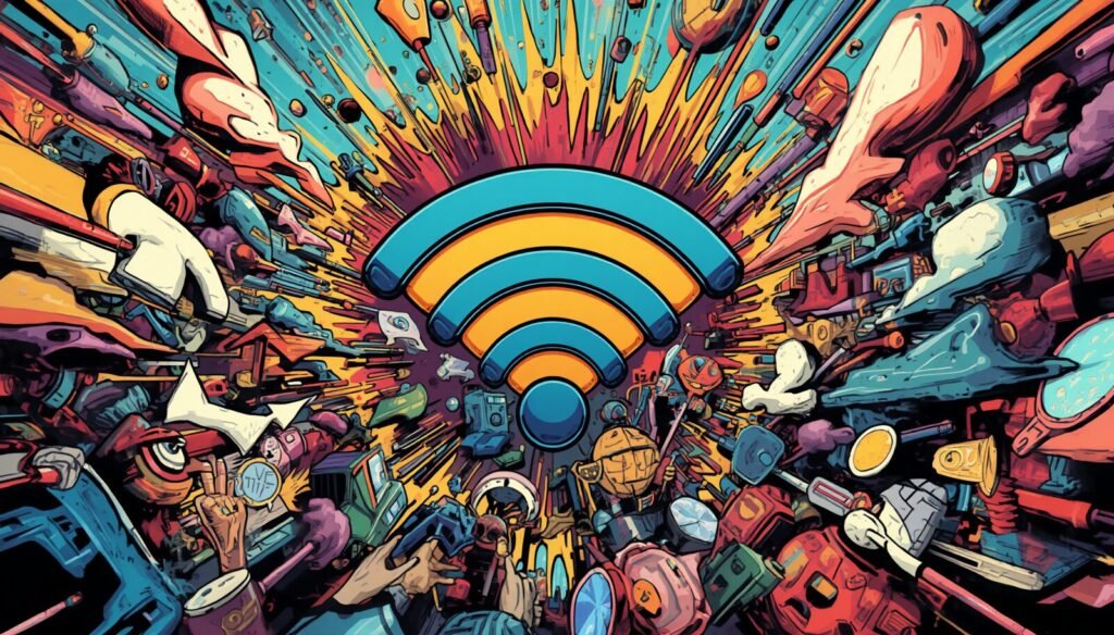 Hacking of WiFi Password: How Ethical Hackers Test Wireless Security 4 WiFi security illustration for wireless network security, WPA2 WPA3 protection, and ethical WiFi hacking.