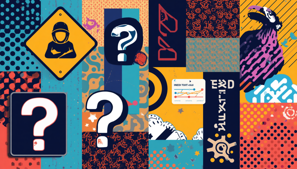 Abstract question mark collage with toucan and data chart for network traffic analysis tools.