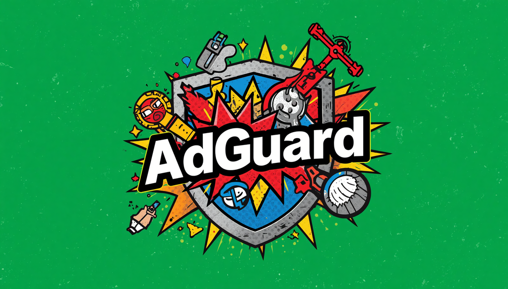 AdGuard Ad Blocker and VPN Together: 7 Proven Findings 4 AdGuard ad blocker shield comic illustration for AdGuard VPN and ad blocker.