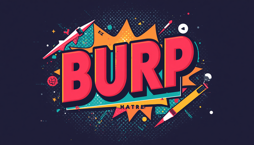 Burp Suite Proxy Tutorial: Intercept in 7 Easy Steps 3 Comic pop art BURP graphic for Burp Suite Proxy tutorial and setup.