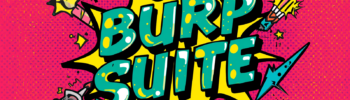 Burp Suite proxy tutorial comic logo pop art with bold text and starburst.