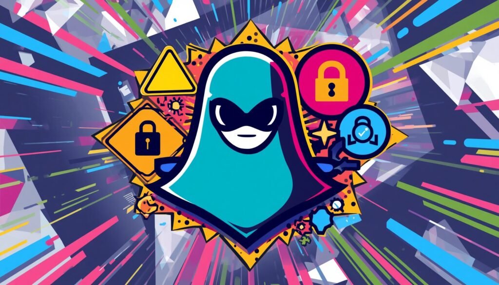 Cybersecurity hooded figure with warning locks, Wireshark display filters cheat sheet.