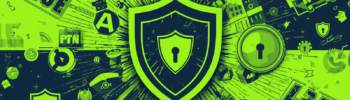 AdGuard VPN and Ad Blocker shield illustration for cybersecurity and secure web protection.
