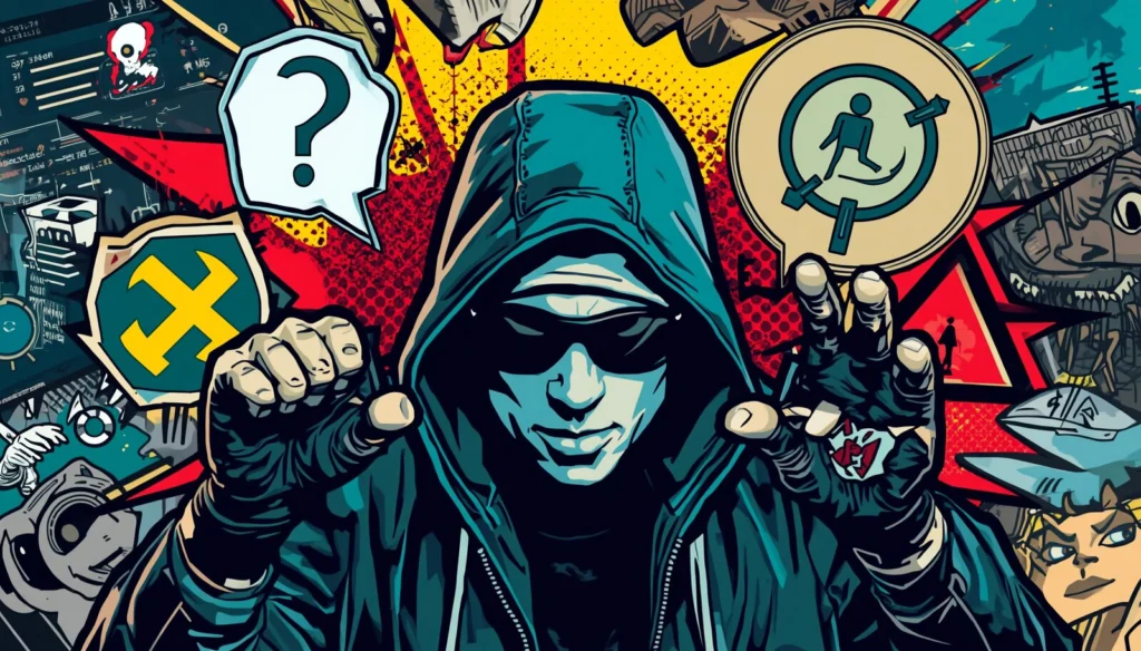 Hooded hacker illustration for Wireshark display filters, filter by IP, and HTTP display filter.