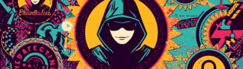 Hooded hacker graffiti art showing password cracking, cyber security, and strong versus weak passwords.