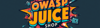 OWASP Juice Shop logo with padlocks, web application security lab, ethical hacking virtual lab.