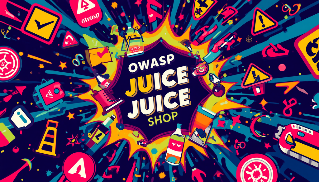 Build a Safe OWASP Juice Shop Lab in 7 Proven Steps 2 OWASP Juice Shop pop-art splash graphic for web application security lab and safe web hacking lab.