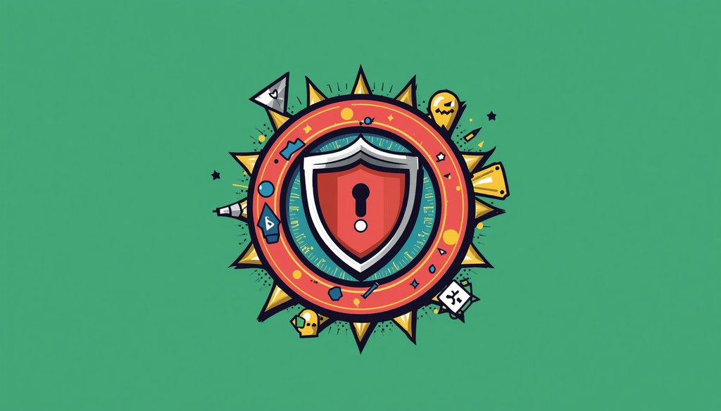 AdGuard VPN and Ad Blocker security shield emblem on mint green background.