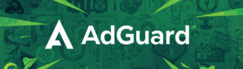 AdGuard Home branding banner for network-wide ad blocking and router installation review.