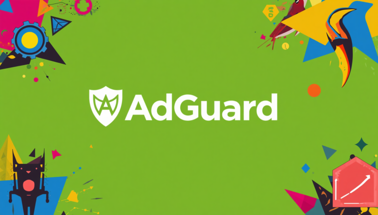 AdGuard DNS and AdGuard Home logo on lime green promotional banner.