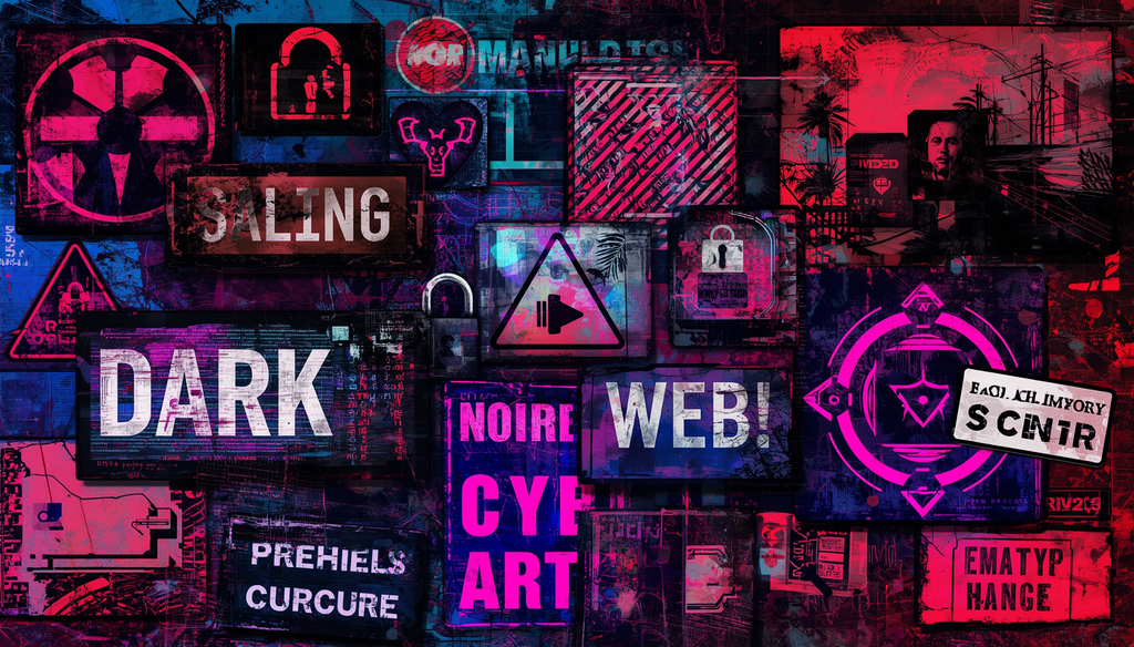 How Onion Websites Work: 7 Powerful Tor Mechanisms 2 Cyberpunk dark web collage of Tor onion websites, hidden service signs, and neon warning posters.