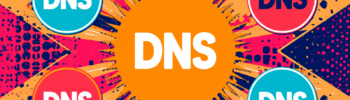 Colorful DNS illustration for Proton VPN custom DNS and AdGuard DNS settings.