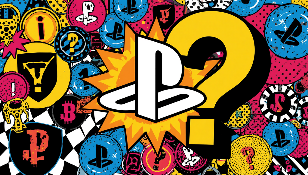 PlayStation question mark collage for PSN name availability search and PSN name finder.