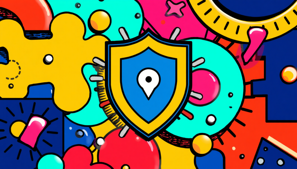 Shield with location pin illustrating VPN traffic analysis, multi hop VPN, and traceable VPN security.