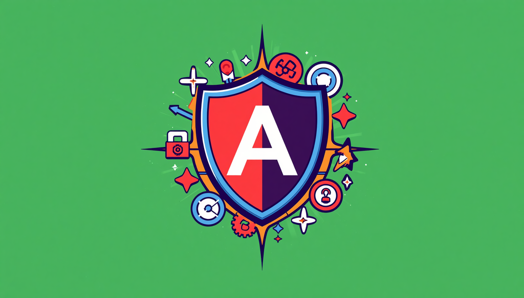 AdGuard Ad blocker for Android shield security illustration for ad blocker app and HTTPS filtering.