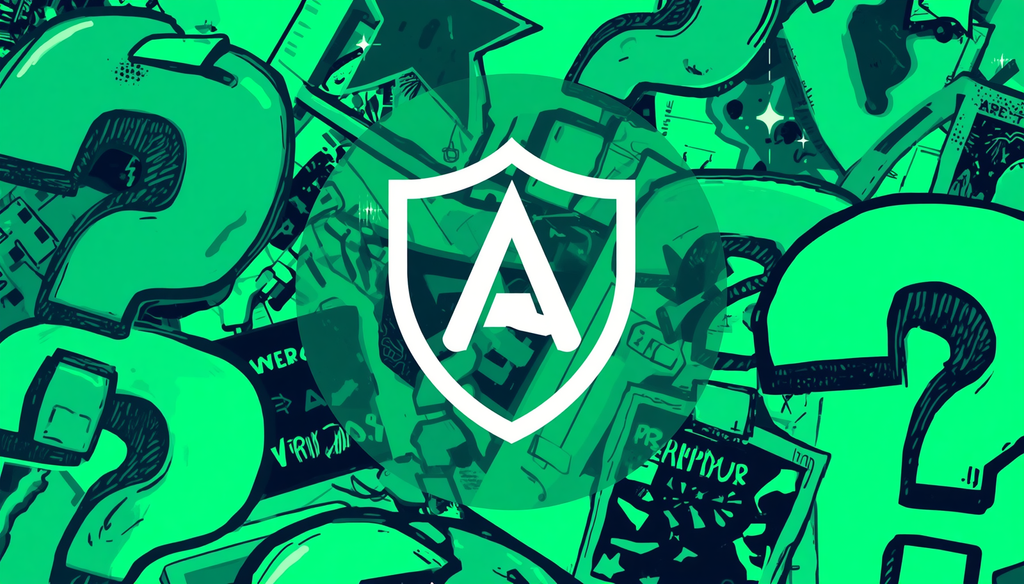 AdGuard DNS shield logo with question marks, AdGuard Ad Blocker vs AdGuard DNS.