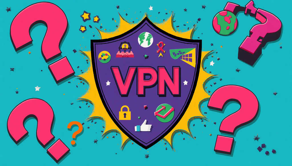 Are Free VPNs Safe? 7 Essential Mobile Privacy Checks 4 Are free VPNs safe to use? VPN shield graphic with question marks.