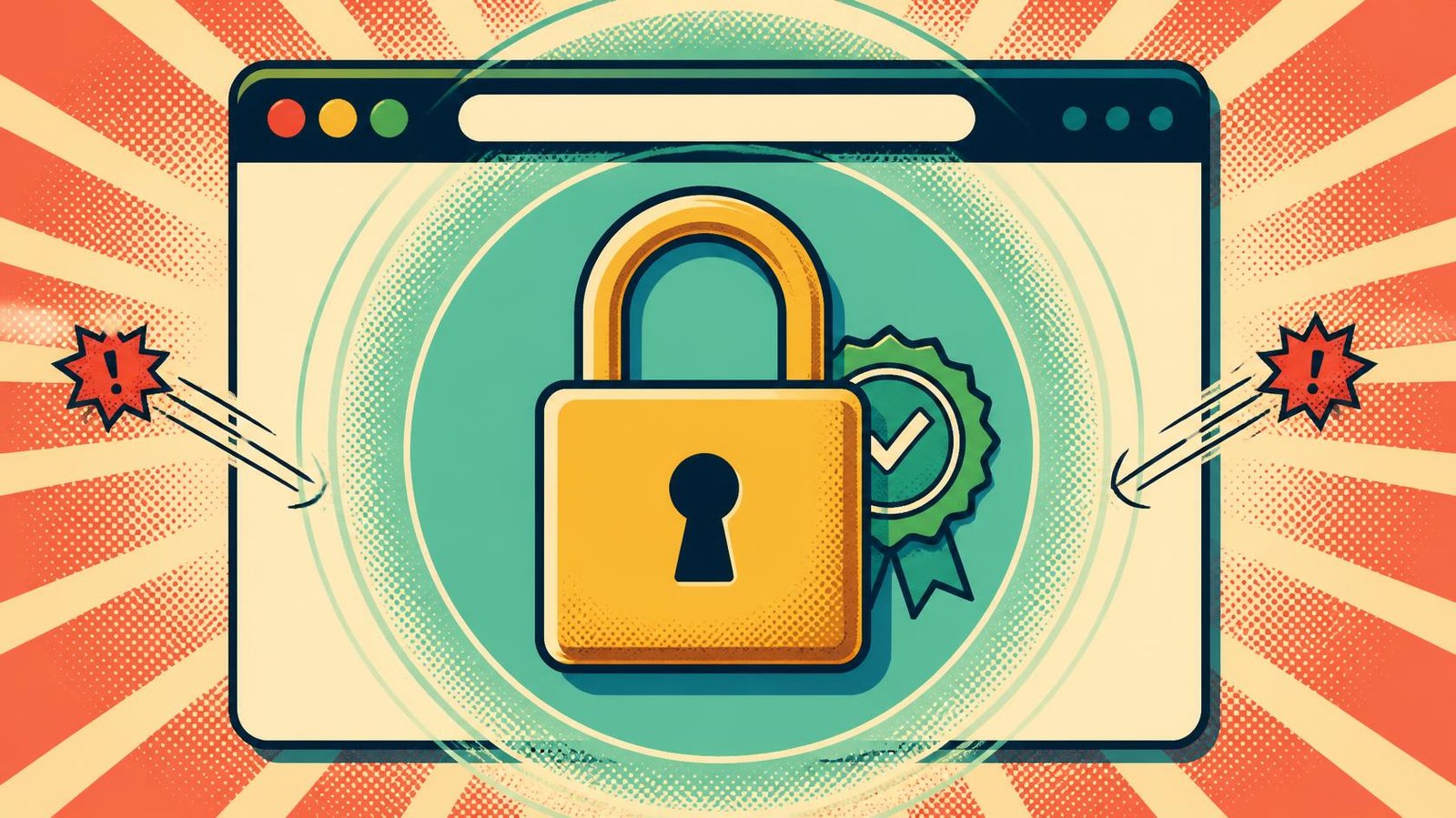 AdGuard for Linux: 7 Safe Ad Blocker Setup Tips 3 Computer screen with padlock and security alert symbols illustrating HTTPS certificate checks on Linux.