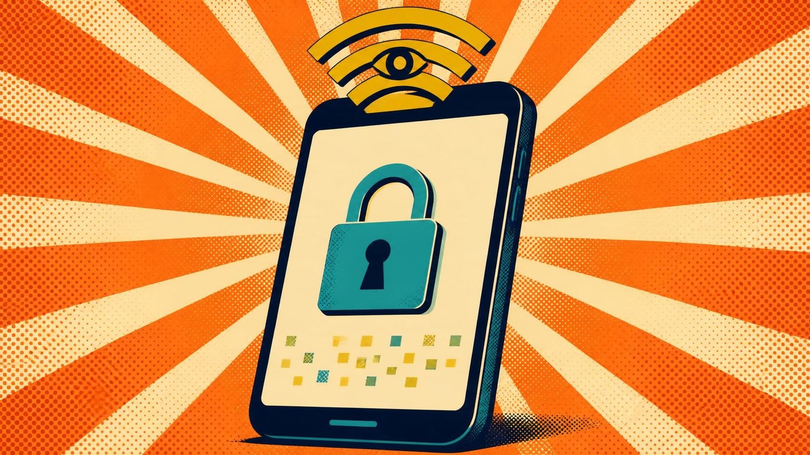 Can WiFi owner see what sites I visit on phone? Smartphone with a padlock symbolizing Wi-Fi browsing privacy.